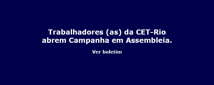 CET-RIO: � hora de aprovar a pauta!
